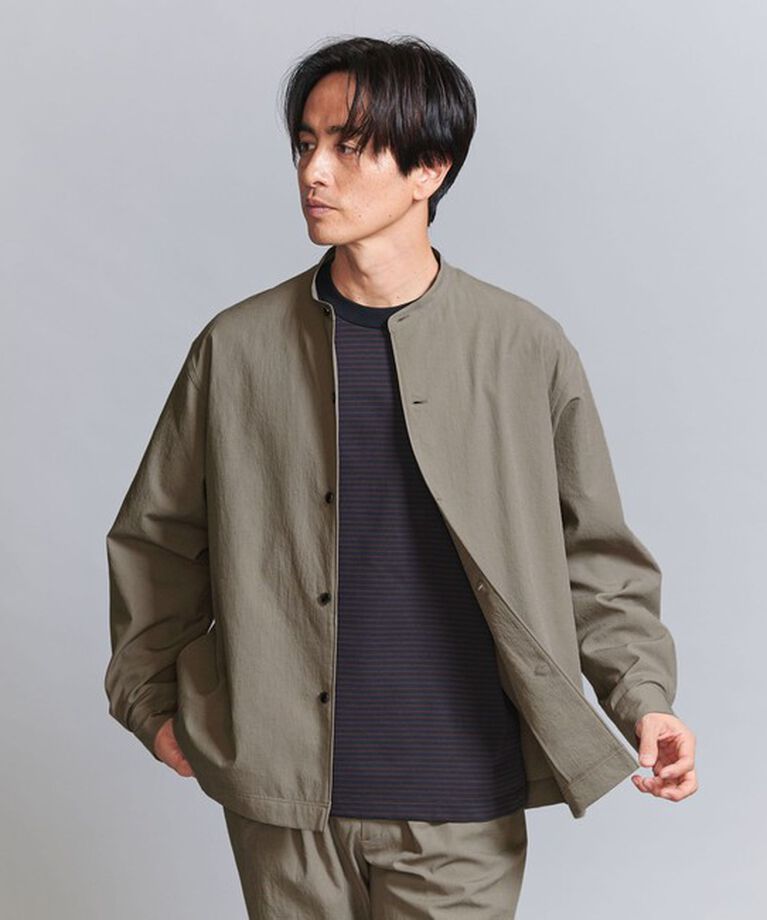 BEAUTY&YOUTH UNITED ARROWS「KOMATSU PACK オーバー フォルム  バンドカラー シャツ -セットアップ対応 撥水機能-」|シャツ・ブラウス|BEIGE