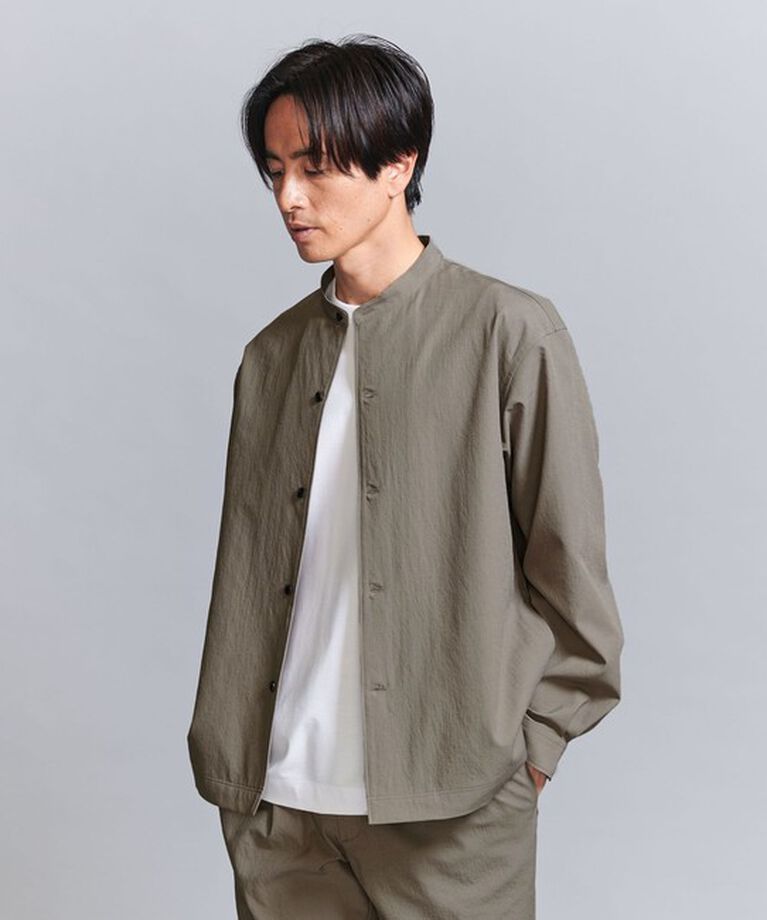 BEAUTY&YOUTH UNITED ARROWS「KOMATSU PACK オーバー フォルム  バンドカラー シャツ -セットアップ対応 撥水機能-」|シャツ・ブラウス|