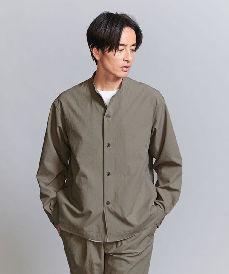 BEAUTY&YOUTH UNITED ARROWS「KOMATSU PACK オーバー フォルム  バンドカラー シャツ -セットアップ対応 撥水機能-」|シャツ・ブラウス|