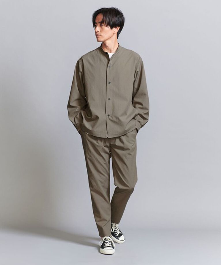 BEAUTY&YOUTH UNITED ARROWS「KOMATSU PACK オーバー フォルム  バンドカラー シャツ -セットアップ対応 撥水機能-」|シャツ・ブラウス|