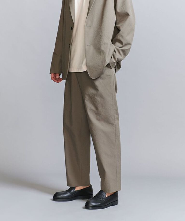 BEAUTY&YOUTH UNITED ARROWS「KOMATSU PACK 1P イージー ワイドテーパード パンツ -セットアップ対応 撥水機能-」|チノ|BEIGE