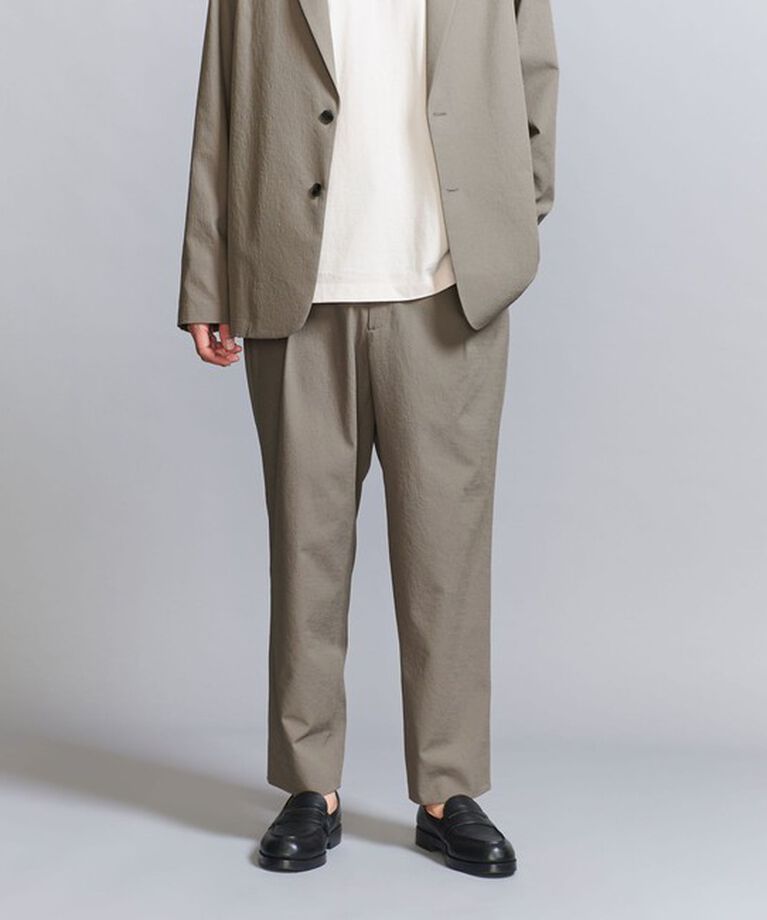 BEAUTY&YOUTH UNITED ARROWS「KOMATSU PACK 1P イージー ワイドテーパード パンツ -セットアップ対応 撥水機能-」|チノ|