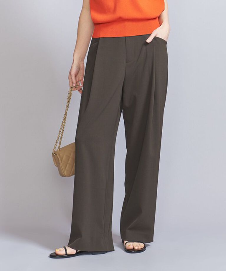 BEAUTY&YOUTH UNITED ARROWS「ポリエステルブレンド バックゴム パンツ」|スラックス|DK.BROWN