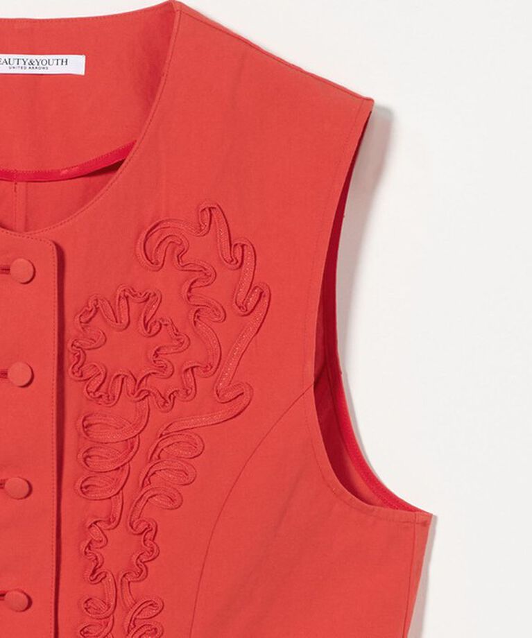 BEAUTY&YOUTH UNITED ARROWS「コットンテープ エンブロイダリー ベスト」|ベスト・ジレ|