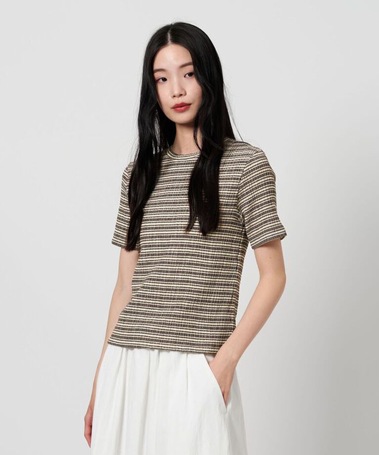 BEAUTY&YOUTH UNITED ARROWS「シャーリング ボーダー Tシャツ」|Tシャツ・カットソー|DK.BROWN