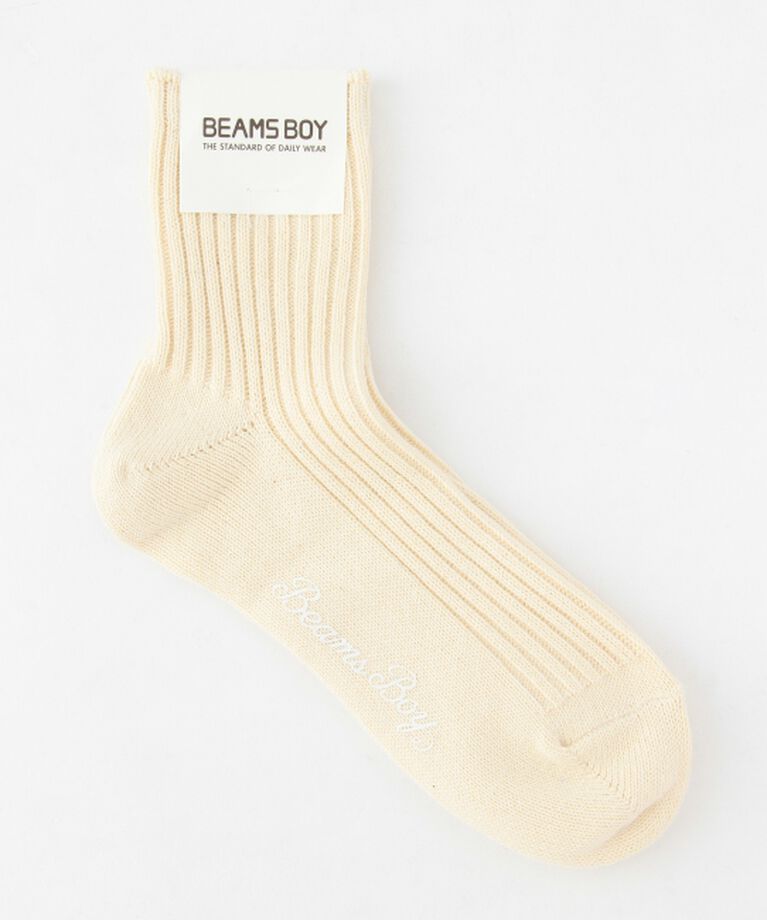 BEAMSBOY「1/2ソリッド リブ ソックス」|ソックス|ｷﾅﾘ