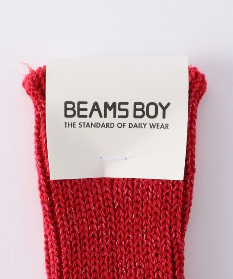 BEAMSBOY「BEAMS BOY / ラメ リブ クルー ソックス NEW」|ソックス|
