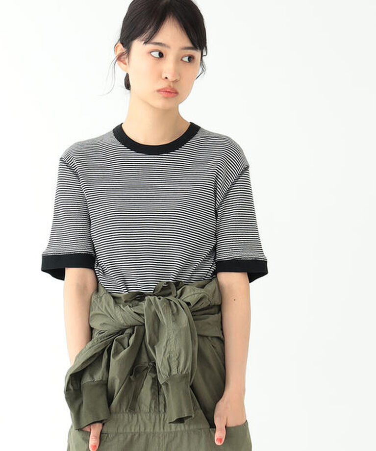 BEAMSBOY「Healthknit × BEAMS BOY / ワッフル ボーダー Tシャツ」|Tシャツ・カットソー|