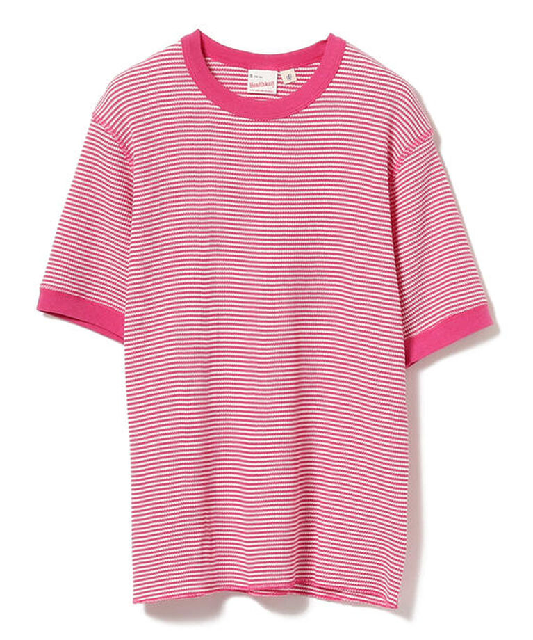 BEAMSBOY「Healthknit × BEAMS BOY / ワッフル ボーダー Tシャツ」|Tシャツ・カットソー|