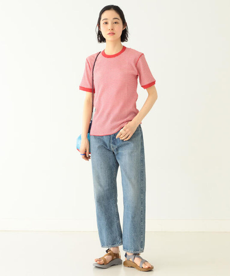 BEAMSBOY「Healthknit × BEAMS BOY / ワッフル ボーダー Tシャツ」|Tシャツ・カットソー|