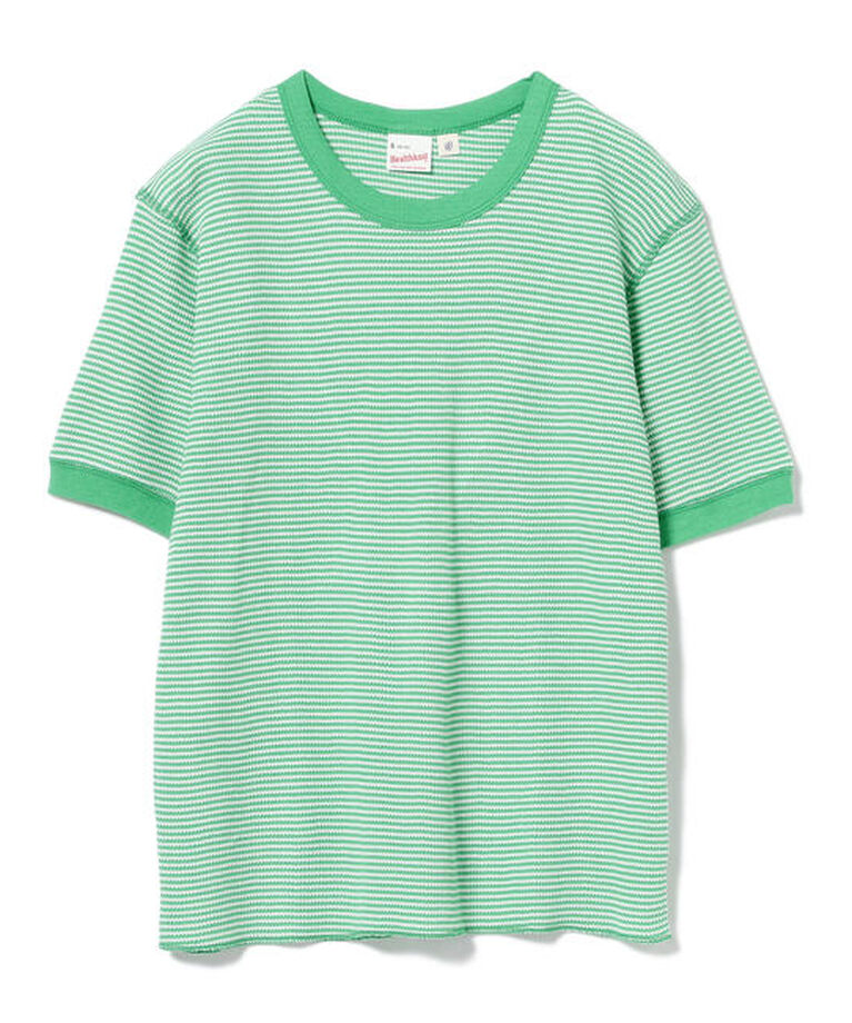 BEAMSBOY「Healthknit × BEAMS BOY / ワッフル ボーダー Tシャツ」|Tシャツ・カットソー|