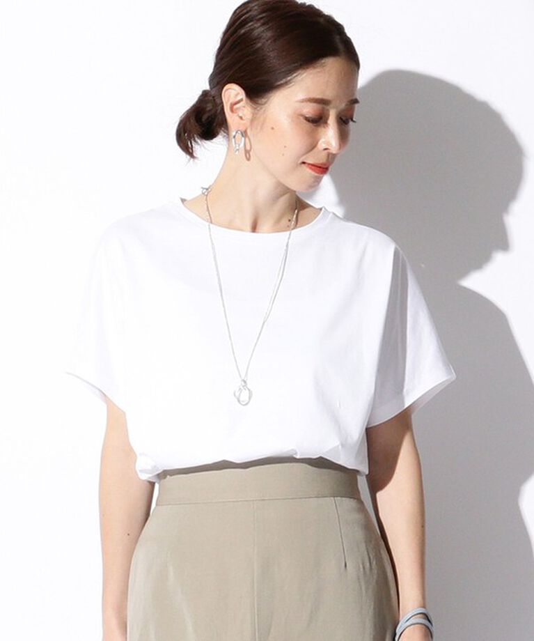 Demi-Luxe BEAMS 「ATON / スビン キャップスリーブ Tシャツ」|Tシャツ・カットソー|