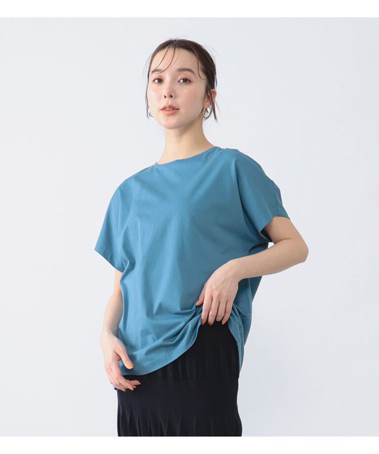 Demi-Luxe BEAMS 「ATON / スビン キャップスリーブ Tシャツ」|Tシャツ・カットソー|BLUEGRAY