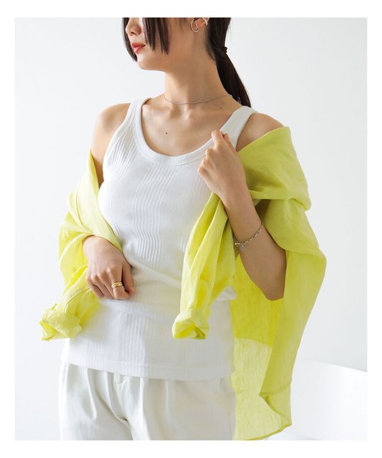 Demi-Luxe BEAMS 「INSCRIRE / 別注 フライス パッド タンクトップ」|Tシャツ・カットソー|別注WHITE