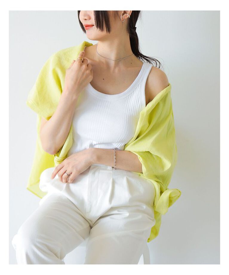 Demi-Luxe BEAMS 「INSCRIRE / 別注 フライス パッド タンクトップ」|Tシャツ・カットソー|