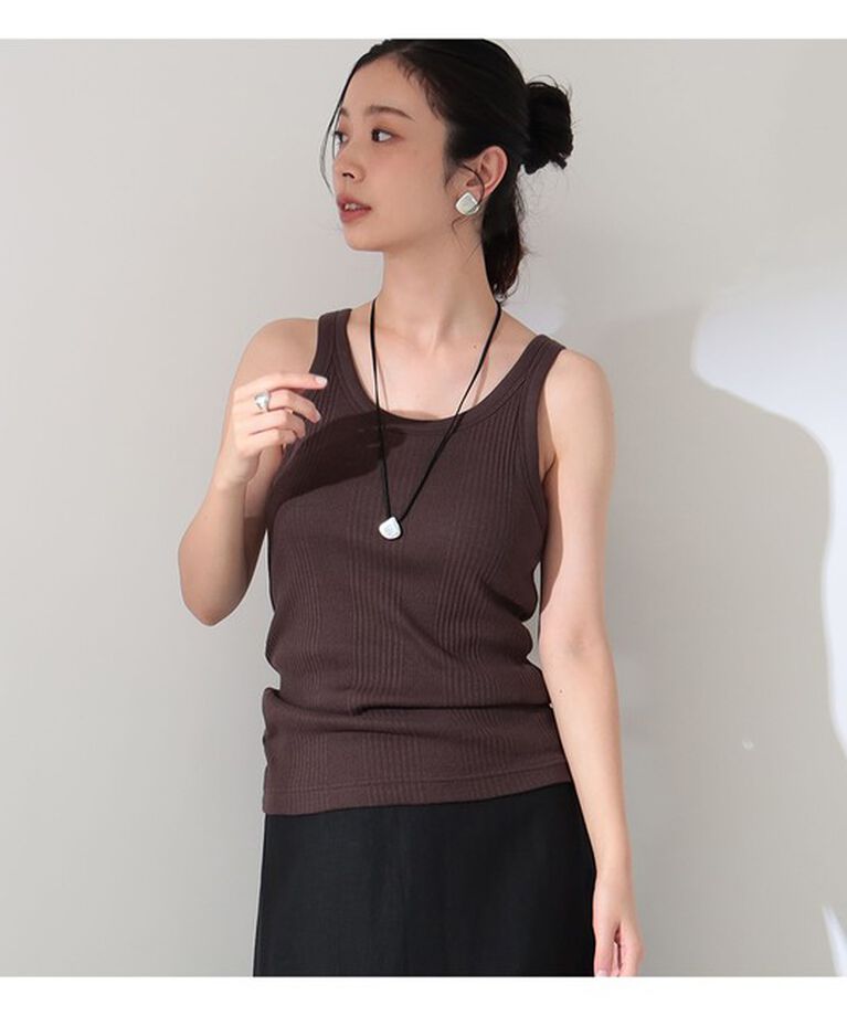 Demi-Luxe BEAMS 「INSCRIRE / 別注 フライス パッド タンクトップ」|Tシャツ・カットソー|