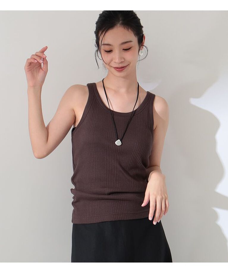 Demi-Luxe BEAMS 「INSCRIRE / 別注 フライス パッド タンクトップ」|Tシャツ・カットソー|