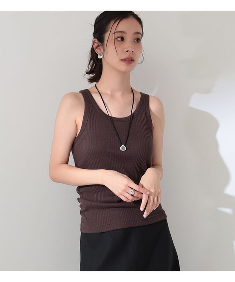 Demi-Luxe BEAMS 「INSCRIRE / 別注 フライス パッド タンクトップ」|Tシャツ・カットソー|