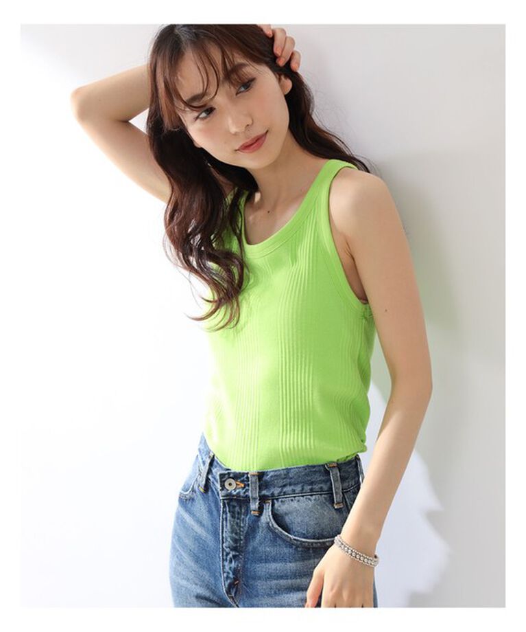 Demi-Luxe BEAMS 「INSCRIRE / 別注 フライス パッド タンクトップ」|Tシャツ・カットソー|