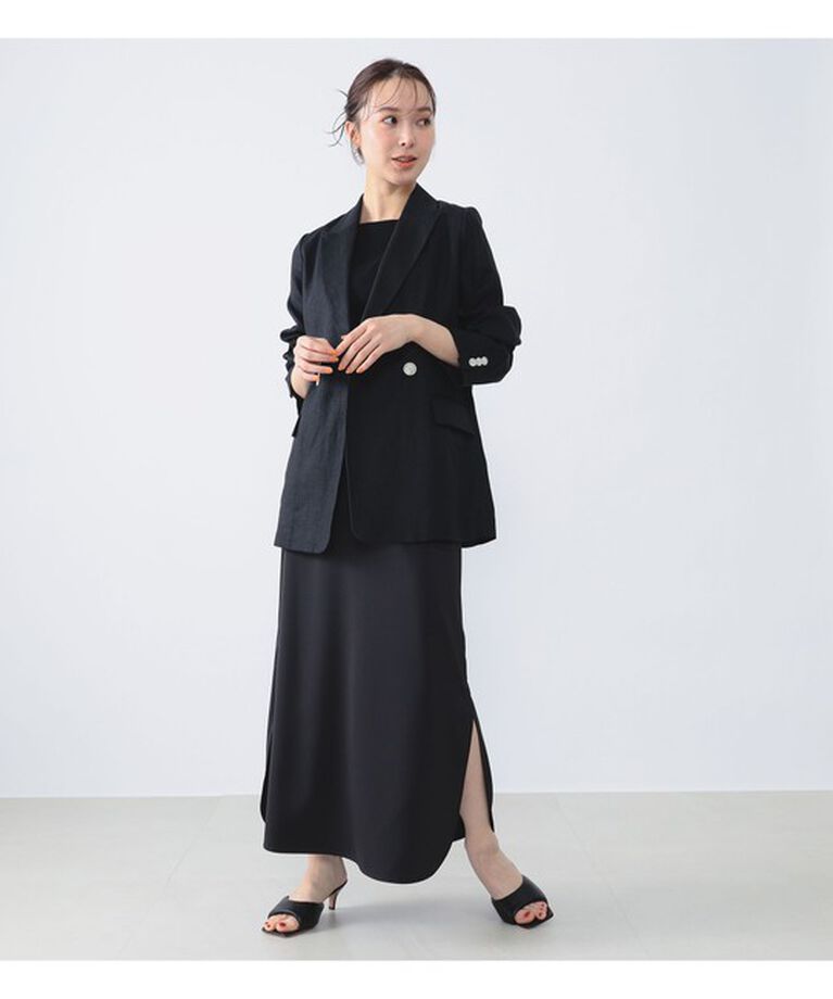 Demi-Luxe BEAMS 「Demi-Luxe BEAMS /  ダブル ブレスト リネン ジャケット」|ダッフルコート|