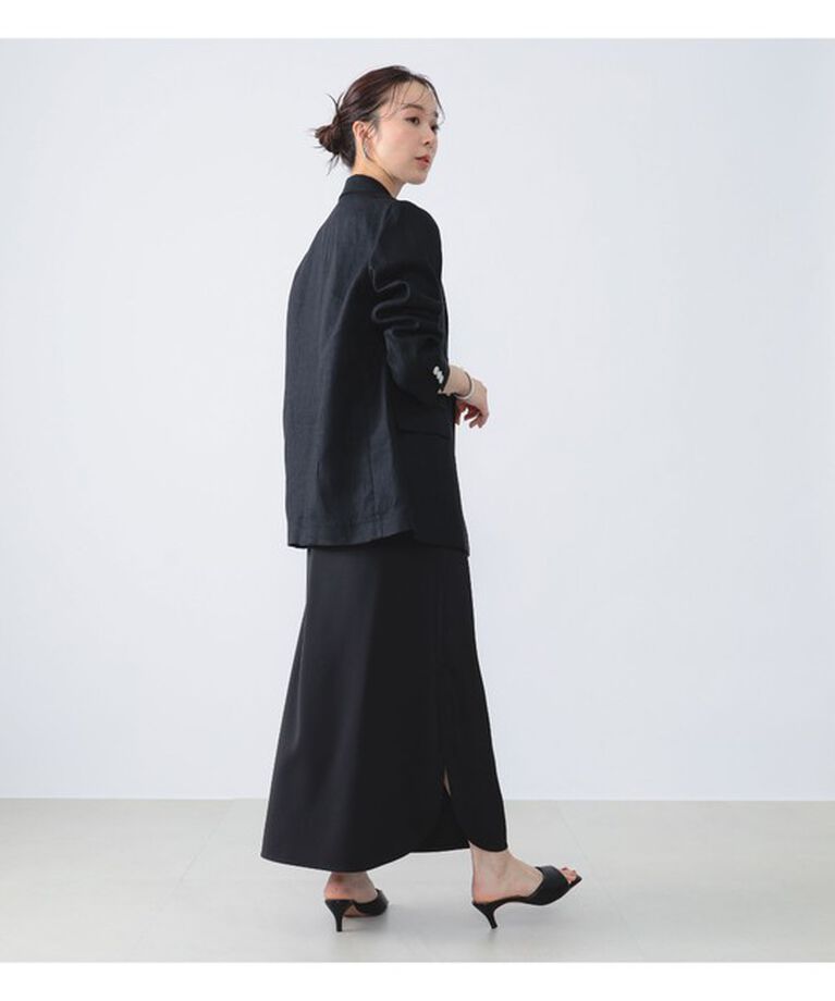 Demi-Luxe BEAMS 「Demi-Luxe BEAMS /  ダブル ブレスト リネン ジャケット」|ダッフルコート|