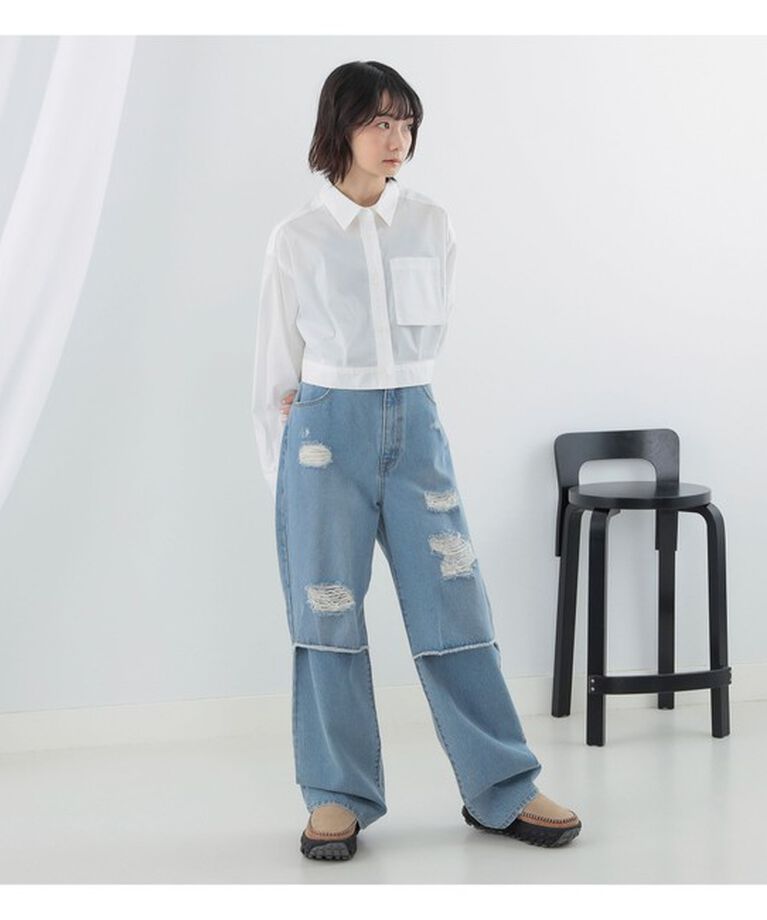 Ray BEAMS 「Ray BEAMS / ダメージ デニム パンツ」|デニム|