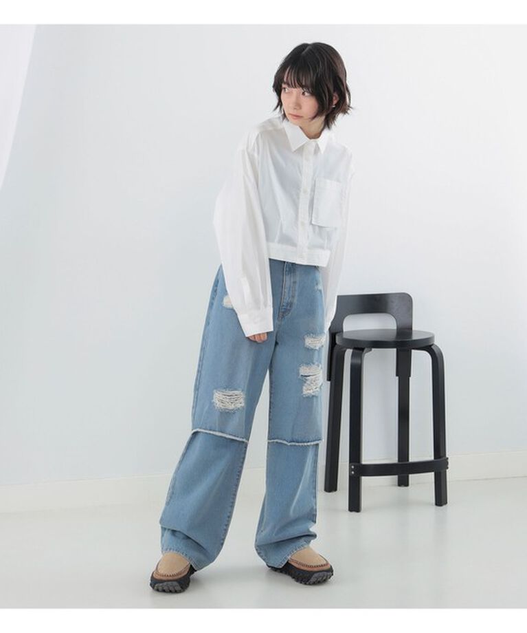 Ray BEAMS 「Ray BEAMS / ダメージ デニム パンツ」|デニム|