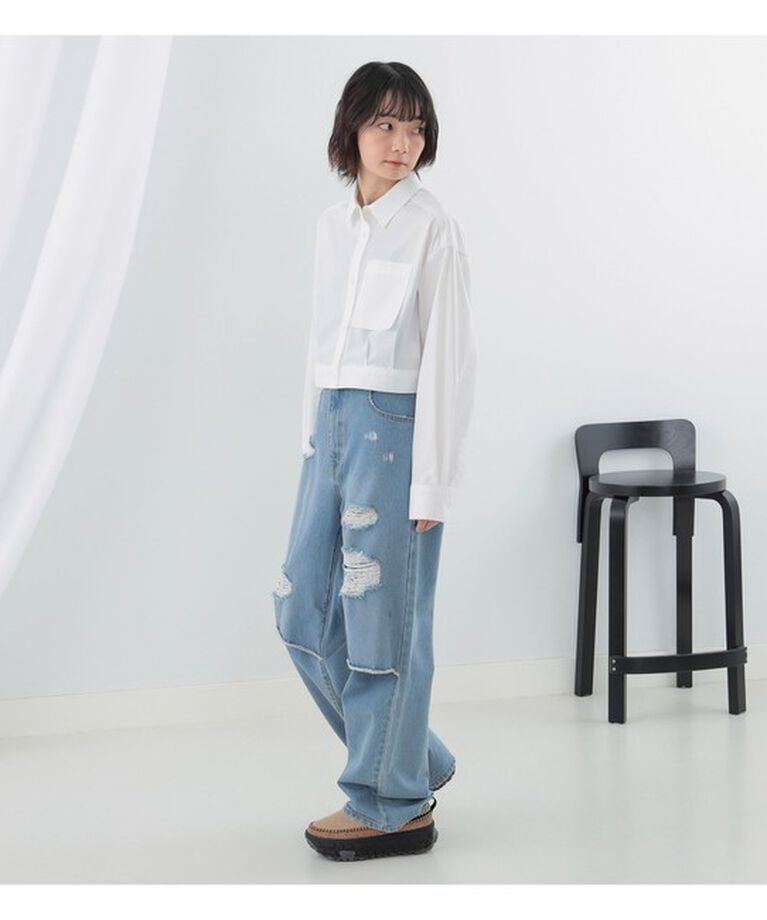 Ray BEAMS 「Ray BEAMS / ダメージ デニム パンツ」|デニム|
