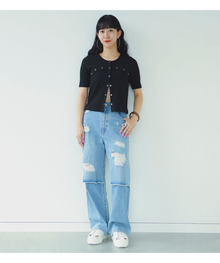 Ray BEAMS 「Ray BEAMS / ダメージ デニム パンツ」|デニム|