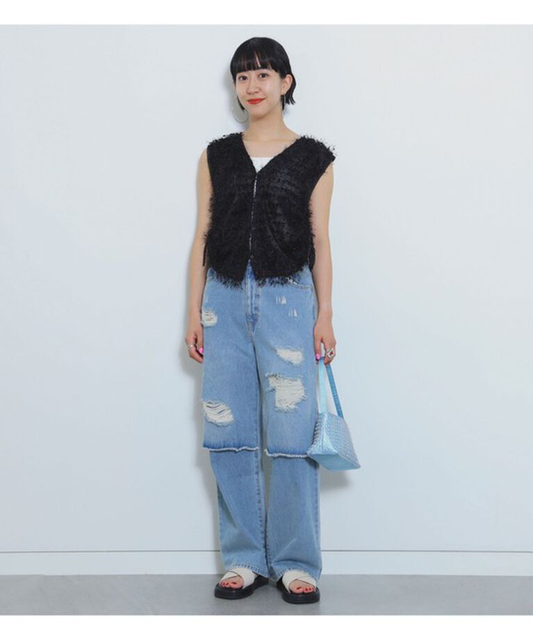 Ray BEAMS 「Ray BEAMS / ダメージ デニム パンツ」|デニム|