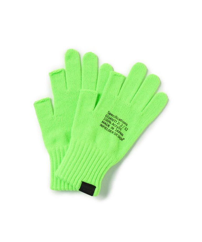 BEAMSBOY「【別注】INFIELDER DESIGN / ネオン グローブ」|手袋|NEON_GREEN
