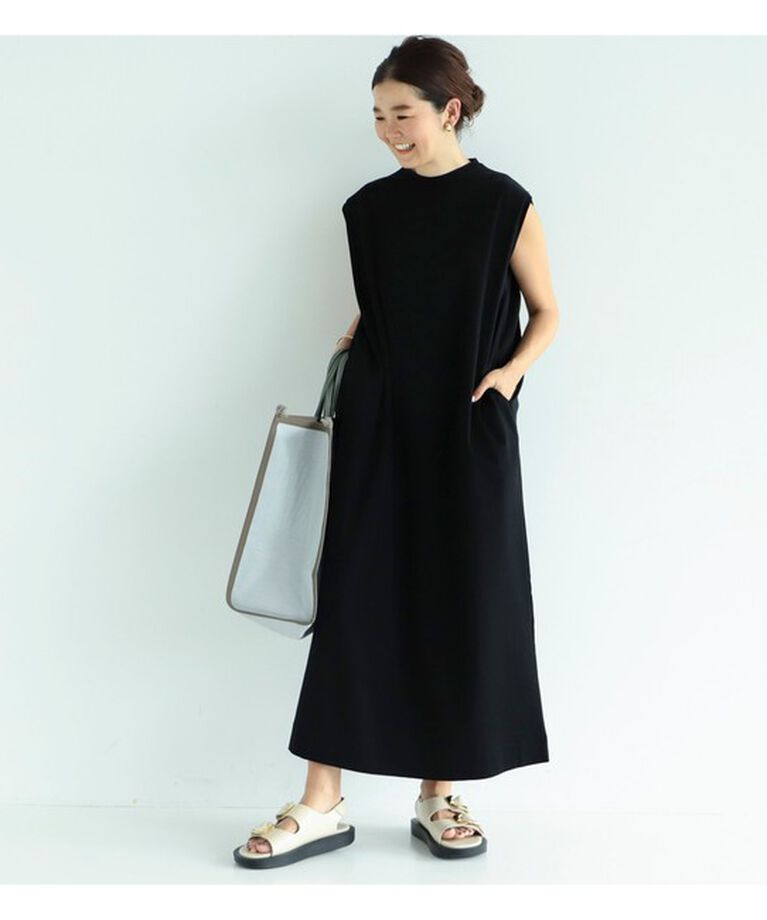 Demi-Luxe BEAMS 「スタイリスト佐藤佳菜子 × SLOANE × Demi-Luxe BEAMS / 別注 タックスリーブ ワンピース」|ワンピース|BLACK