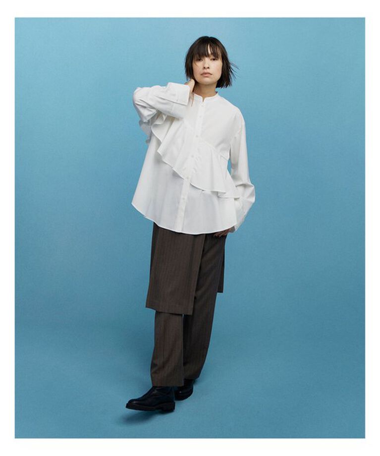Ray BEAMS 「RBS / アシメ ラッフル シャツ」|シャツ・ブラウス|
