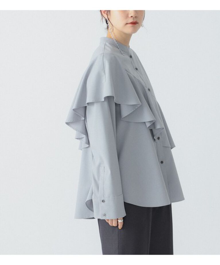 Ray BEAMS 「RBS / アシメ ラッフル シャツ」|シャツ・ブラウス|GREY