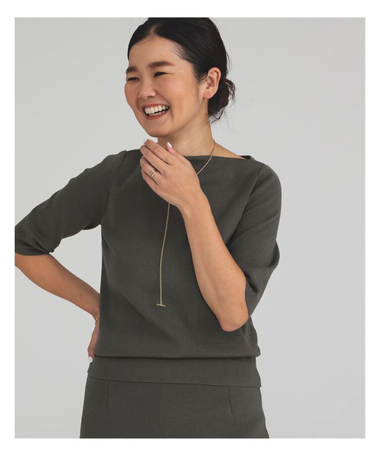 Demi-Luxe BEAMS 「シンプル ボートネックニット .M」|ニット・セーター|OLIVE