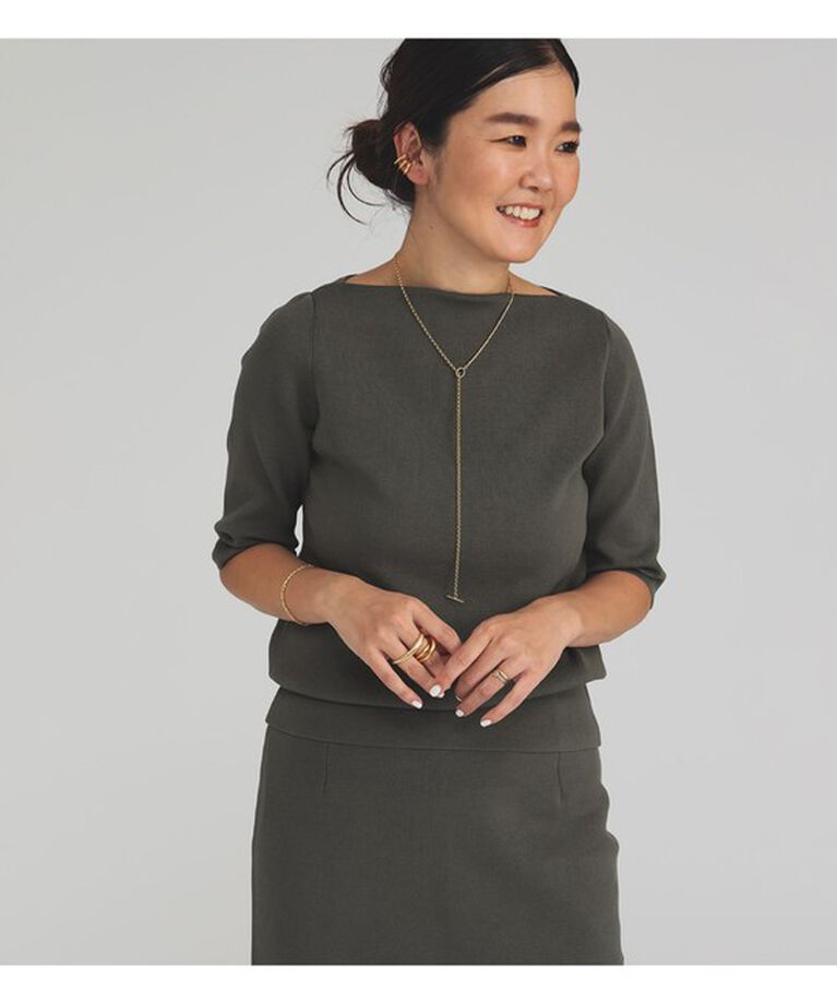 Demi-Luxe BEAMS 「シンプル ボートネックニット .M」|ニット・セーター|