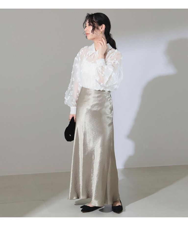 Demi-Luxe BEAMS 「シアーカット ジャガード ブラウス」|シャツ・ブラウス|