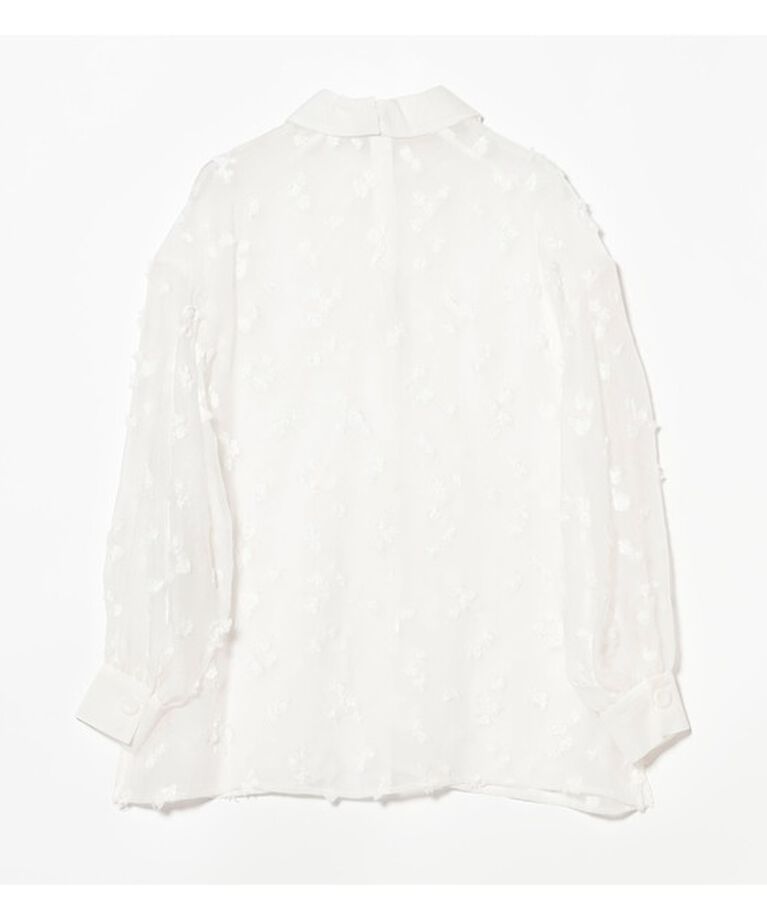 Demi-Luxe BEAMS 「シアーカット ジャガード ブラウス」|シャツ・ブラウス|