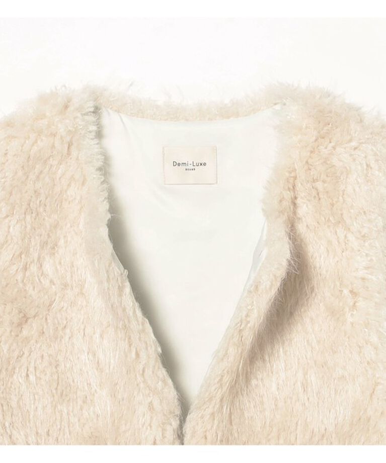 Demi-Luxe BEAMS 「ウェイビー フェイクファー ジレ」|ダウン|