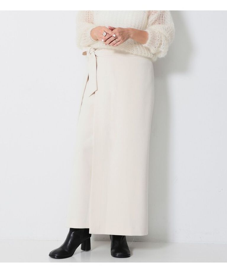 Demi-Luxe BEAMS 「LEE × Demi-Luxe BEAMS / ラップ ロングスカート .M」|スカート|OFF_WHT