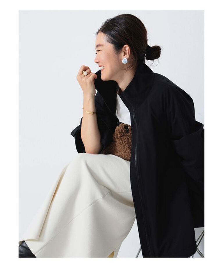 Demi-Luxe BEAMS 「LEE × Demi-Luxe BEAMS / オーバースタンドブルゾン.M」|ブルゾン・スタジャン|BLACK