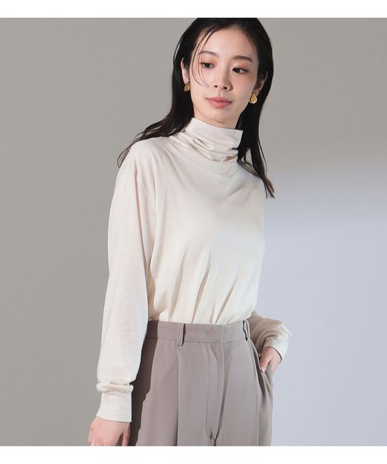 Demi-Luxe BEAMS 「SLOANE / ウール 天竺 タートルネック ニットTシャツ」|Tシャツ・カットソー|