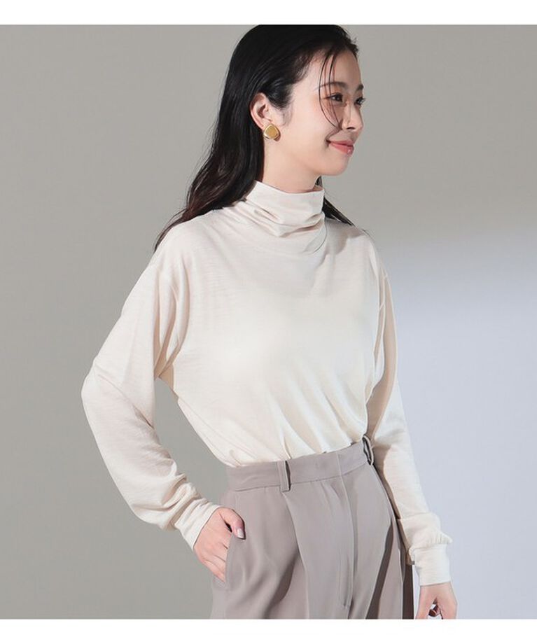 Demi-Luxe BEAMS 「SLOANE / ウール 天竺 タートルネック ニットTシャツ」|Tシャツ・カットソー|