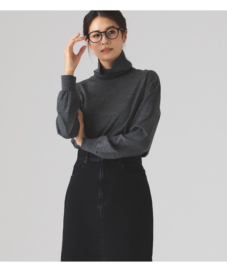 Demi-Luxe BEAMS 「SLOANE / ウール 天竺 タートルネック ニットTシャツ」|Tシャツ・カットソー|
