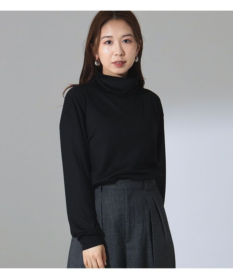 Demi-Luxe BEAMS 「SLOANE / ウール 天竺 タートルネック ニットTシャツ」|Tシャツ・カットソー|