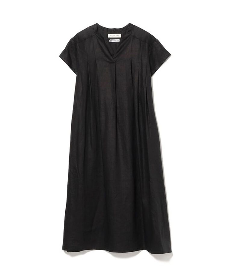 Ray BEAMS 「リネン タック キーネック ワンピース」|ワンピース|