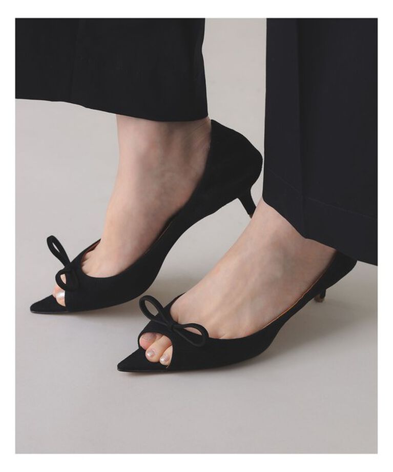 Demi-Luxe BEAMS 「PIPPICHIC / CHRISTEL Re-born スエードパンプス」|パンプス|suede_black