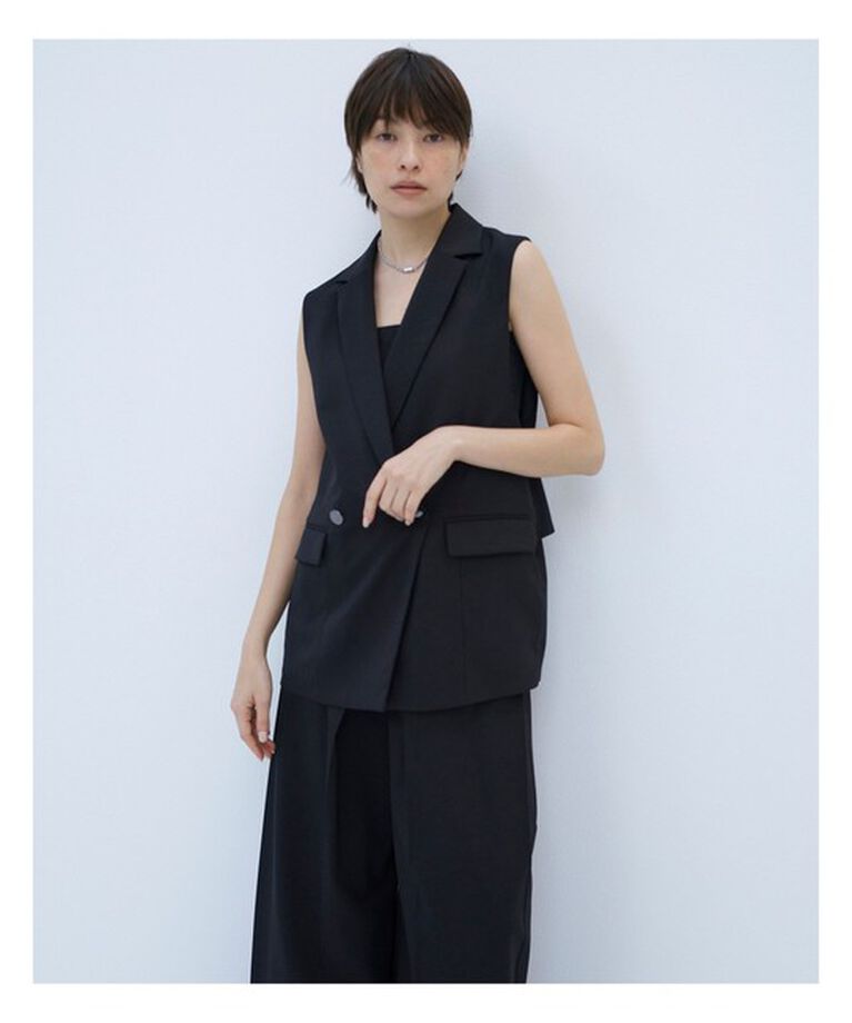 Ray BEAMS 「RBS / バック オープン ジレ」|ベスト・ジレ|BLACK