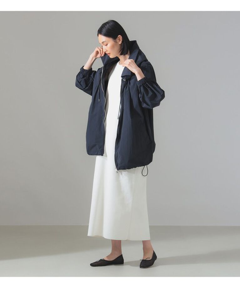 Demi-Luxe BEAMS 「CINOH / マット ナイロン フーディーブルゾン」|ブルゾン・スタジャン|BLACK