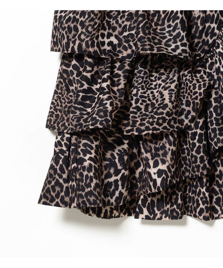 Ray BEAMS 「sister jane / Lennox Leopard Ruffle Skirt」|スカート|